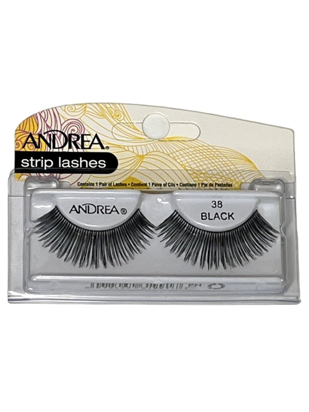 Andrea Strip Lashes Style 38 Black False Eyelashes New